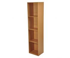 ModulHome 6RAN621NT Module 4 Cubes de Rangement Panneau/MDF Nature 29,5 x 36,5 x 154,5 cm