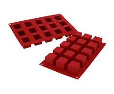 Silikomart 26.105.00.0060 SF105 Moule Forme Cube 15 Cavités Silicone Terre Cuite
