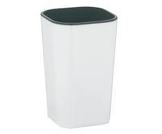 kela 22591 Gobelet Nuria en Plastique Blanc/Gris, 7,5 x 7,5 x 12 cm