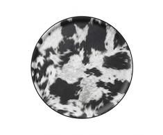 Platex 90045917 Plateau Limo Ã45cm Cow, Plastique, Noir, 45 cm