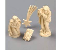 Efco Fil Miniature Figurines de CrÃ¨che de NoÃ«l 40Â mm 4Â Parties, Ivoire