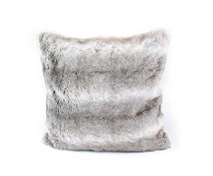 GÃ¶zze Housse de coussin imitation fourrure, Design rennes, Gris, Dimensions : 50 x 50 cm, 40058-5151