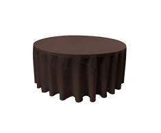 La Popeline de Lin Nappe Ronde, Polyester, Marron, 335.2 x 335.2 x 0.04 cm