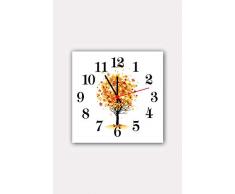 Bonamaison Horloge Murale en MDF, Multicolore, 30 x 30 cm