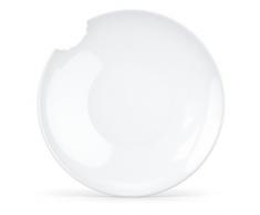 FiftyEight Lot de 2 Assiettes en Porcelaine Blanches, 24 x 24 x 12 cm