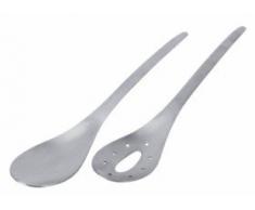 Equinox 502716 Couverts Salade, Acier Inoxydable, Blanc, 22,5 x 2,5 x 2 cm