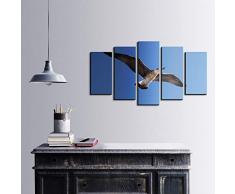 Bonamaison DÃ©coration Murale Ensemble de 5 Impression sur Toile, Dimensions: 100 x 60 Cm - ConÃ§u et fabriquÃ© en Turquie