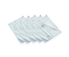Compactor RAN9887 Lot de 5 Sacs de Compression sous Vide, Taille L, 80x100cm, Transparent, L