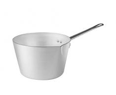 Pentole Agnelli Casserole Conique avec Bec verseur, en Aluminium BLTF, dotÃ©e dune poignÃ©e en Acier Inoxydable - argentÃ© 18 cm Argent