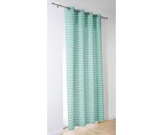 Linder 471/43/49887/377FR Rideau à Oeillets Polyester Bleu 145 x 240 cm