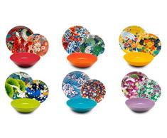 Excelsa Kimono Service de table 18 piÃ¨ces, porcelaine et cÃ©ramique, multicolore