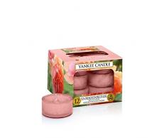 Yankee Candle Bougies Chauffe-Plat, Rose succulente, Lot de 12