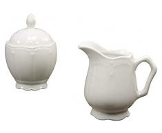 CreaTable, 11799, SÃ©rie GLORIA blanc, Sucrier et CrÃ©mier