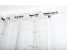 Tringle Ã Rideaux: Ã 20 mm sans Anneaux, L. 280 cm. en Acier satinÃ© â Complet