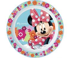 Générique Unbranded 8020131 Assiette Plate Minnie Flower en Plastique Micro ONDABLE DIAMETRE 22CM-8020131, Rose, 22 cm