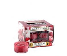 Yankee Candle Bougies Chauffe-Plat, Canneberge glacÃ©e, Lot de 12