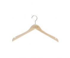 Mondex LUX3002-00 Cintre Plat en Bois Robe Fines Bretelles, Vernis Naturel