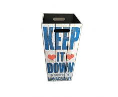 Rebecca Mobili Rangement Parapluies Entree, Porte-Parapluies Vintage, Tissu MDF, Blanc Bleu, Bureau Decoration Maison â Dimensions: 53 x 25 x 25 cm (HxLxPL) - Art. RE4852