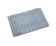 iDesign serviette de bain, grand drap de bain en coton avec un joli design rayÃ©, serviette de toilette trÃ¨s douce pour la douche, la baignoire ou le sauna, bleu fumÃ©