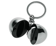 Alessi Fa07 Bon Bon Porte-clés/porte-jeton en Acier Inoxydable 18/10 Brillant et Résine Thermoplastique