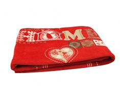 Soleil docre Plaid Polaire imprimé 120x160 cm Home Rouge, Polyester, 120 x 160 cm