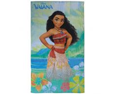 CTI - Disney - Drap de Plage Vaiana Aloha 100% Coton, Vert, 120x70 cm