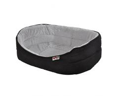 CODICO 6COU279NR_T80 Panier Chien - Design Polaire Coloris, Polyester, Noir, 80 x 63 x 22 cm