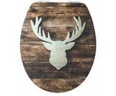 Cornat Abattant de WC élan (MDF), fermeture automatique, attache rapide, 1 pièce, ksdsc350