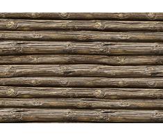 Papier Peint dÃ©co poster RONDIN DE BOIS 3 x 2,70 m | DÃ©co et photo murale XXL QualitÃ© HD Scenolia