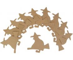 Country Love Crafts Papier Mache Figurine en Papier mÃ¢chÃ© en Forme de sorciÃ¨re Lot de 10