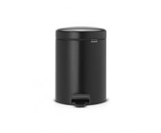 Brabantia 112928 Poubelle à Pédale Newicon avec Seau en Plastique, 5 L - Noir Mat