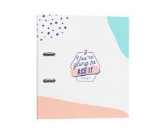 Mr Wonderful WOA09681EN Classeur à Levier 2 Anneaux - Youre Going to ace it, Multicolore, Unique