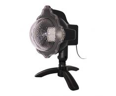 PARTY TIME â Projecteur extÃ©rieur Ã LED flocons de neige blancs â DÃ©coration lumineuse pour NoÃ«l â 3 vitesses de dÃ©filement + position fixe â Minuteur automatique â TÃ©lÃ©commande infrarouge
