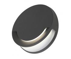 Lutec 563800022 Applique Sandwy 1L, Métal, Intégré, 9 W, Noir