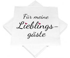 Heku 100 Serviettes de Table, LieblingsgÃ¤ste, 33 x 33 cm