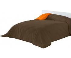 Lucena Cantos - Housse de Couette Bicolor, (Orange/Choco, 200 x 270)