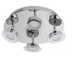interfan plafonnier 4L LED, chrome