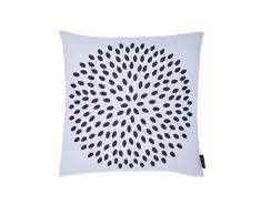 ZONS Coussin Design Pissenlit 45x45 Cm 6 Couleurs + Rembourrage 450g (Blanc)