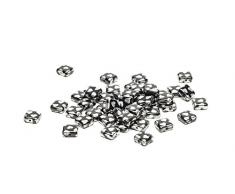 Beads Unlimited Lot de 8 mm en Verre sous Vide avec cÅurs Plaqué Argent-Lot de 50