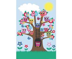 Empire Merchandising GmbH Poster Motif hiboux, Arbre et Chouettes, hiboux sur Un Arbre Modification