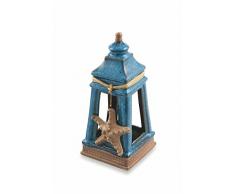 Villa dEste Home Tivoli Sea Lanterne avec Ã©toile de mer, cÃ©ramique, Bleu/Marron, 12Â x 12Â x 28Â cm