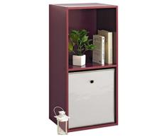 ModulHome 6RAN619PR Module 2 Cubes de Rangement Panneau/MDF Prune 29,5 x 36,5 x 77,5 cm