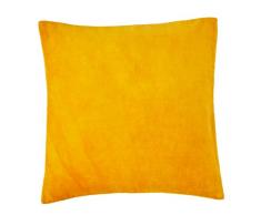 Blanc des Vosges Pacha Housse et coussin Velour de coton Curry 45 x 45 cm