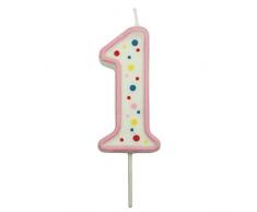 PME CA091 Bougie, Plastique, Rose, 3,5 x 1 x 4,3 cm