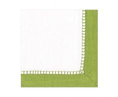 Caspari Lot de 20 Serviettes de Table en Papier Motif Lin Vert Vif