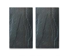 Zeller 26258 Lot de 2 Planches à découper, Verre, Gris, 30 x 30 x 52 cm