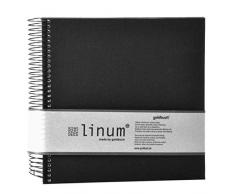 Goldbuch Album Photo Ã Spirale 20Â x 20Â cm, 40Â Pages avec Pergamin, Linum, Noir, 20 x 20 cm