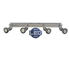 Naeve Leuchten 1133242 Réglette 4 spots LED Bregar 57 cm