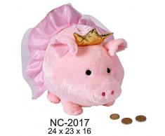 ROYMAR Grand Cochon avec Couronne en Peluche Tirelires dÃ©coratives Meubles Stickers DÃ©coration de la Maison Unisexe Adulte, Multicolore (Multicolore), Unique 24 cm