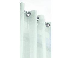 Linder 1169/10/375AB Uni Naturel Rideau Ã Åillets Polyester Blanc 145 x 240 cm